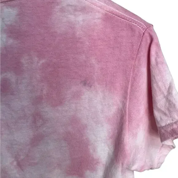 NIRVANA Pink Tie Dye 100% Cotton Licensed Band Short Sleeve T-Shirt Size Small - Picture 4 of 9